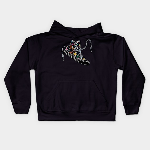 Leo high tops - Pastel &amp; black Kids Hoodie by MickeyEdwards